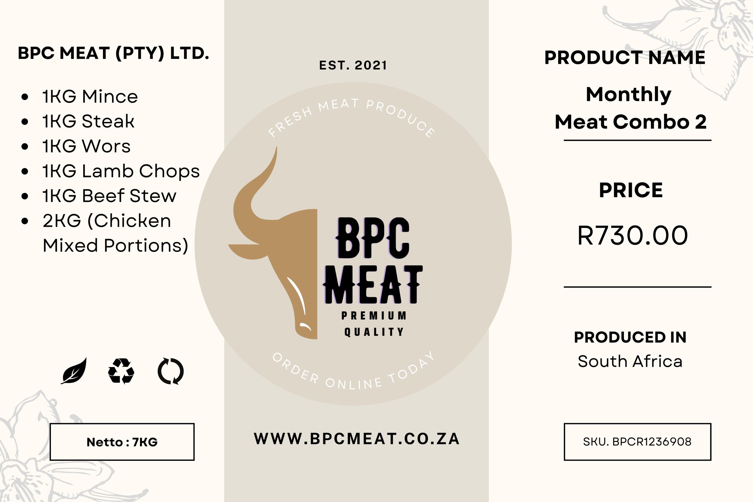 Monthly Meat Combo 2 – R730.00