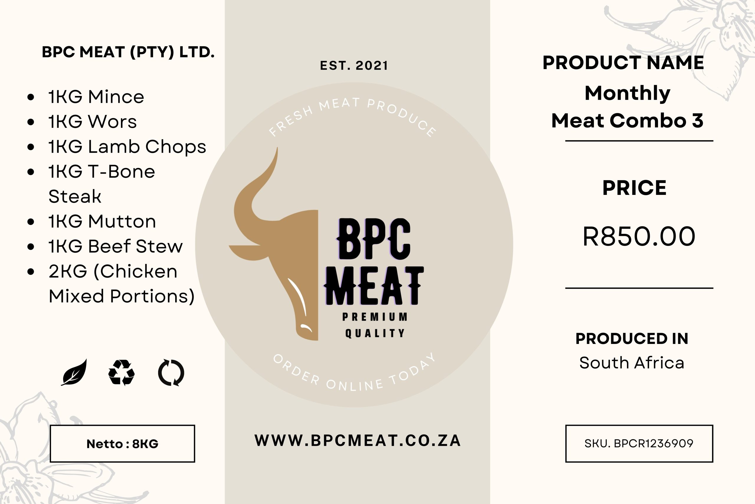 Monthly Meat Combo 3 – R850.00