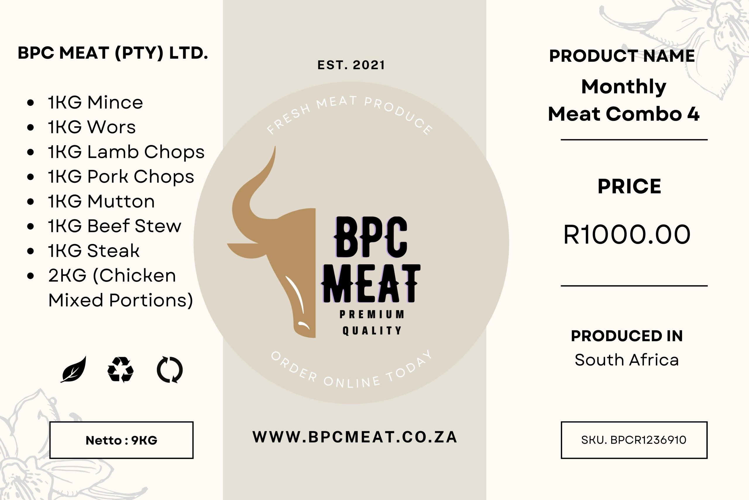 Monthly Meat Combo 4 – R1000.00